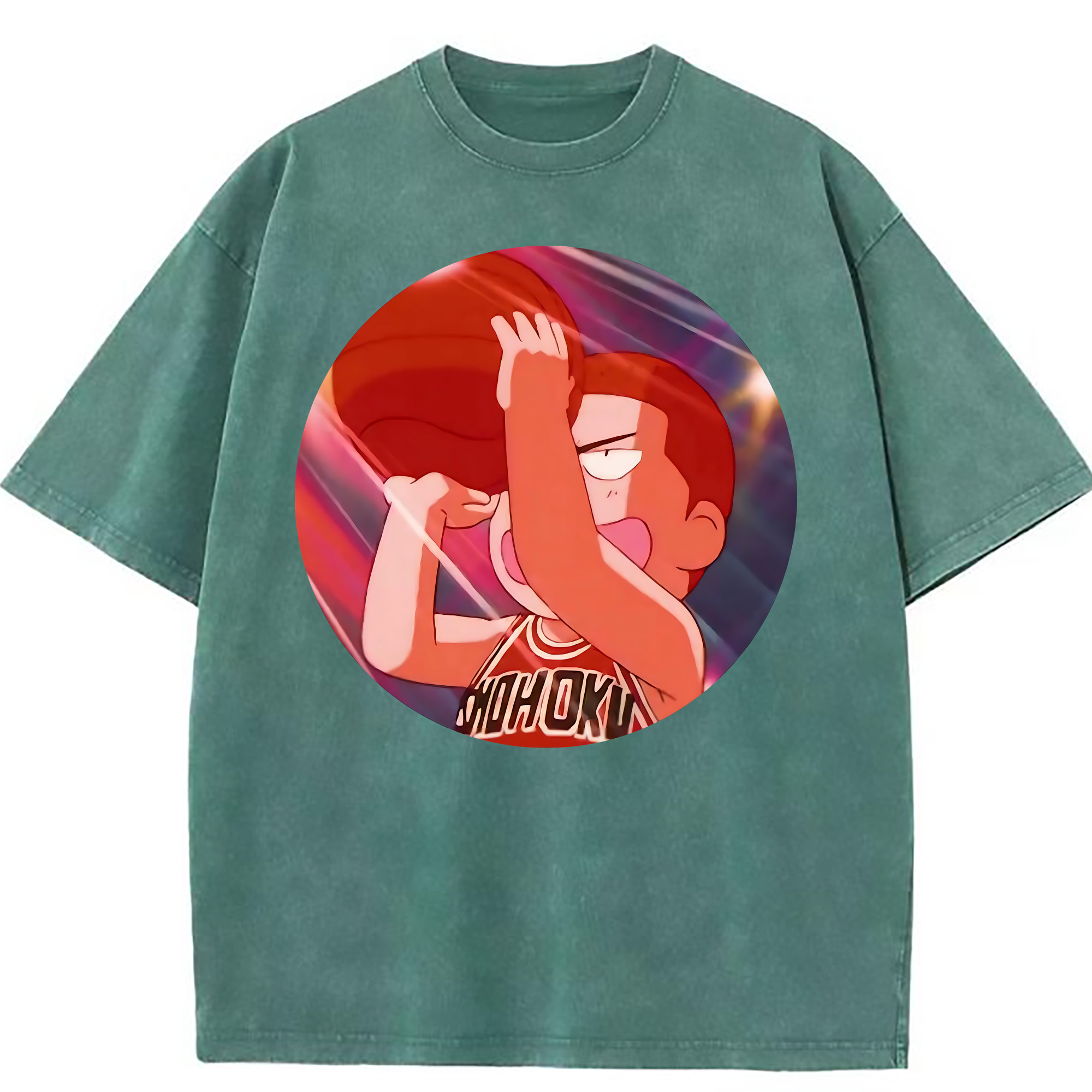 （画像用） SLAM DUNK／スラムダンク 綿100% ヴィンテージ風 半袖Tシャツ（フロントプリント）